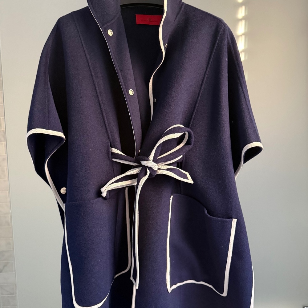 CH Carolina Herrera double-faced wool over-size cape